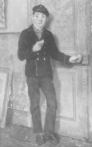Der Telegrammbote Im Atelier by Otto Scholderer