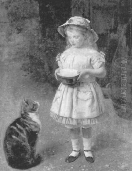 Blondes Madchen Mit Katze - view 1