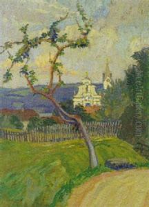 Suddeutsches Dorf Im Tal by Walter Schoellkopf