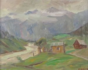 Gebirgsfluss by Leopold Scholm