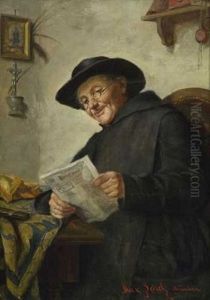 Lesender Pfarrer by Max Scholz