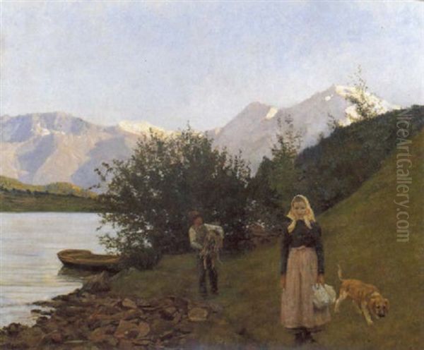 Abendstimmung Am Haidersee, Studtirol, Ruckseitig - view 1
