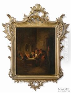 Belustigung Mit Einem Guckkasten; Belustigung Mit Einem Eichhornchen In Einer Kuche. by Friedrich Wilhelm Schon