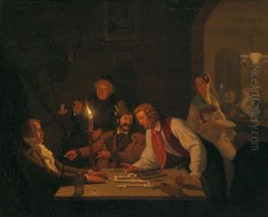 Dominospieler Im Wirtshaus by Friedrich Wilhelm Schon