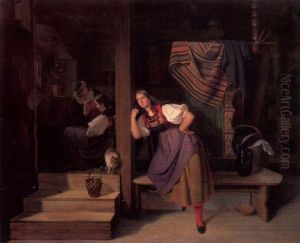 Die Eifersuchtige Horcherin by Friedrich Wilhelm Schon