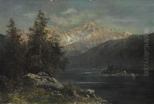 Lake Eibsee At Dawn Lake Eibsee At Dawn