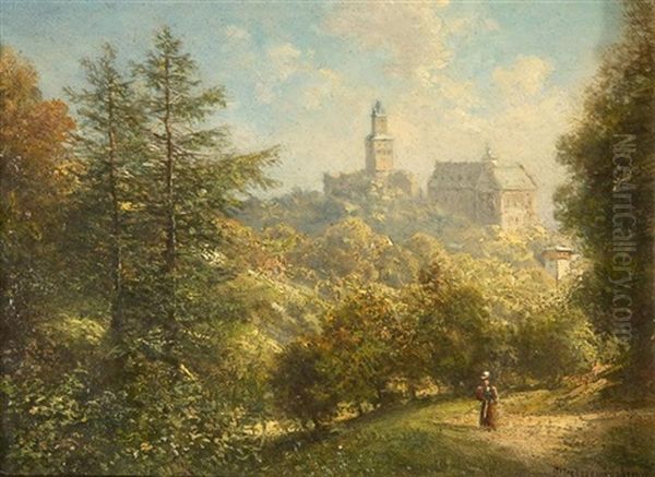Waldpartie Mit Blick Auf Die Kronberger Burg - view 1