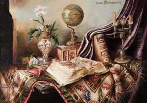 Still Life With Globe And Candelabra