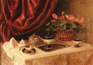 Still Life With Flowers And Porcelain