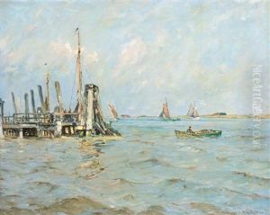 Auf Der Eider by Leopold Schoenchen