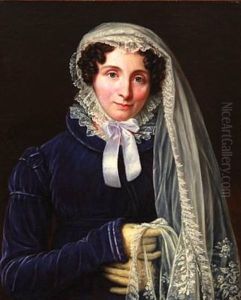 Portrait Of Henriette Charlotte Ronckendorff (+ Portrait Of Her Husband Franz; Pair)