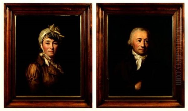 Portrait Du Pasteur Mathias Engel, De Colmar (+ Portrait De Catherine Engel, Nee Ehrlen; 2 Works) - view 1