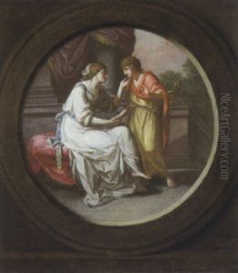 Aethra Und Theseus by Georg Friedrich Adolf Schoener