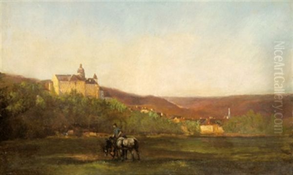 Landschaft Mit Abtei An Der Donau (?) - view 1