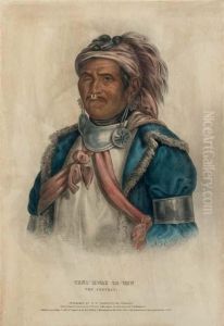 Qua-ta-wa-pea, A Shawanoe Chief; Payta-kootha, A Shawanoe Warrior; And Tens-kwau-ta-waw, The Prophet, From Mckenney And Hall's