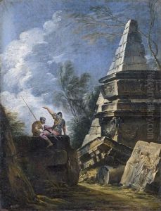 Zwei Romische Soldaten An Einem Pyramidengrab Zwei Romische Soldaten An Einem Pyramidengrab