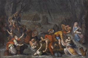 Die Sintflut Mit Der Arche Noah by Johann Heinrich Schoenfeldt