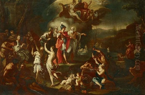 Anchises Zeigt Aeneas In Den Seligen Gefilden Die Zukunftige Roma - view 1