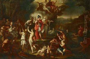 Anchises Zeigt Aeneas In Den Seligen Gefilden Die Zukunftige Roma