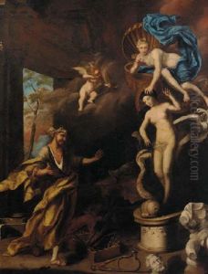 Venus And Pygmalion by Johann Heinrich Schoenfeldt