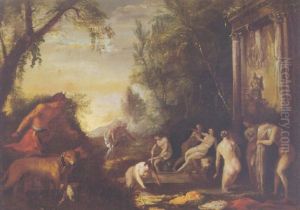 Actaeon Espying Diana And Her Maidens At Their Bath