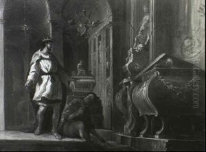 Alexander At The Tomb Of King Cyrus by Johann Heinrich Schoenfeldt