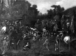 The Martyrdom Of Saint Lawrence by Johann Heinrich Schoenfeldt