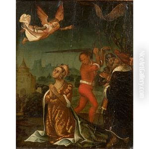 La Decollation De Sainte Catherine by Martin Schongauer