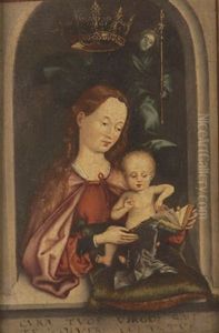 Maria Im Fenster, Vor Einem Engel Gekront by Martin Schongauer