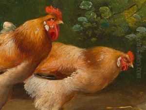 Rooster And Hen by Alfred Schoenian