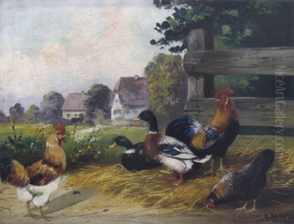 Huhnerhof Mit Enten - view 1