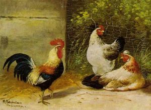 Huhnerleben by Alfred Schoenian