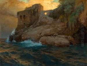 Kastell Bei Amalfi by Gustav Schoenleber