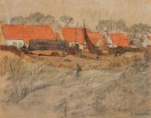 La Panne Dorf by Gustav Schoenleber