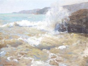 The Cliffs Of Cervara by Gustav Schoenleber