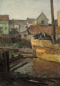 Alte Werft In Ostende by Gustav Schoenleber