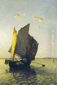Venezianisches Fischerboot by Gustav Schoenleber