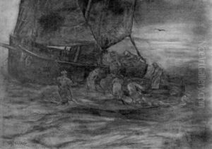 Ruckkehr Vom Heringsfang by Gustav Schoenleber