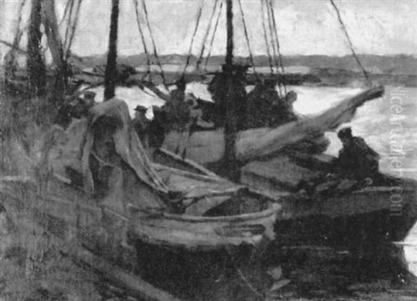 Fischerboote An Der Mole - view 1