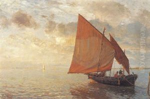 Venezianisches Fischerboot by Gustav Schoenleber