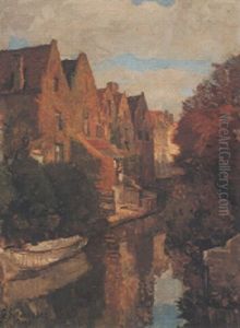 Kanal Bei Brugge by Gustav Schoenleber