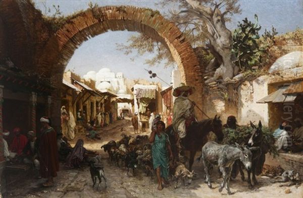 Scene De Marche Devant Sidi Mahrez - view 1