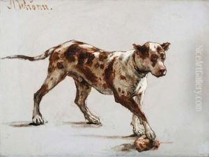 Deutsche Dogge (preliminary Study For Der Kohlmarkt In Wien)