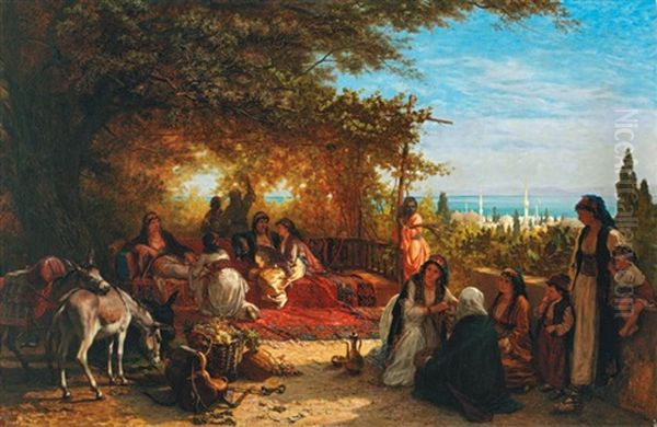 Le Repos Sous Les Ombrages A Constantinople - view 1