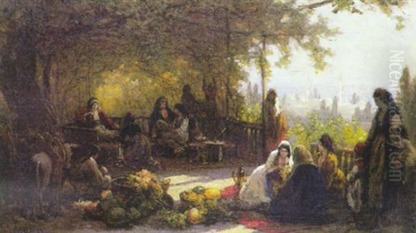 Delassement Sur Une Terrasse A Constantinople - view 1