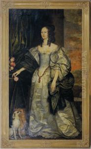 Portraits Of Sir Nicholas Miller And His Wife Anne Style, Both Standing Full Length Portraits Of Sir Nicholas Miller And His Wife Anne Style, Both Standing Full Length