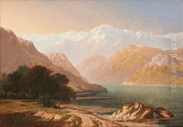Paysage Lacustre Et Montagneux Anime - view 1