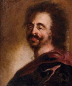 Pasticcio Portrait Of Tsar Peter The Great by Anthoni Schoonjans