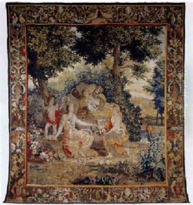 Mythologische Szene: Le Couronnement De Flore Par Cupidon Et Zephir Mythologische Szene: Le Couronnement De Flore Par Cupidon Et Zephir