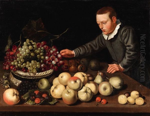 A Fruit Still Life With A Boy - view 1